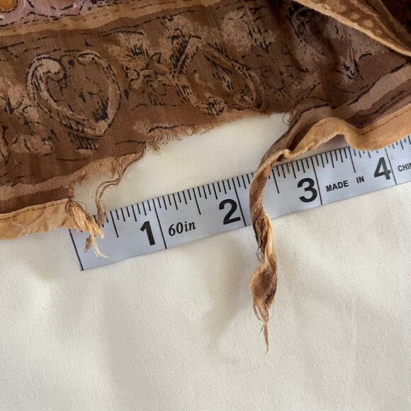 Vtg Revue Orange Boho Witchy Fairy Paisley Maxi Skirt Wmns L Hippy Cottagecore - Picture 8 of 10